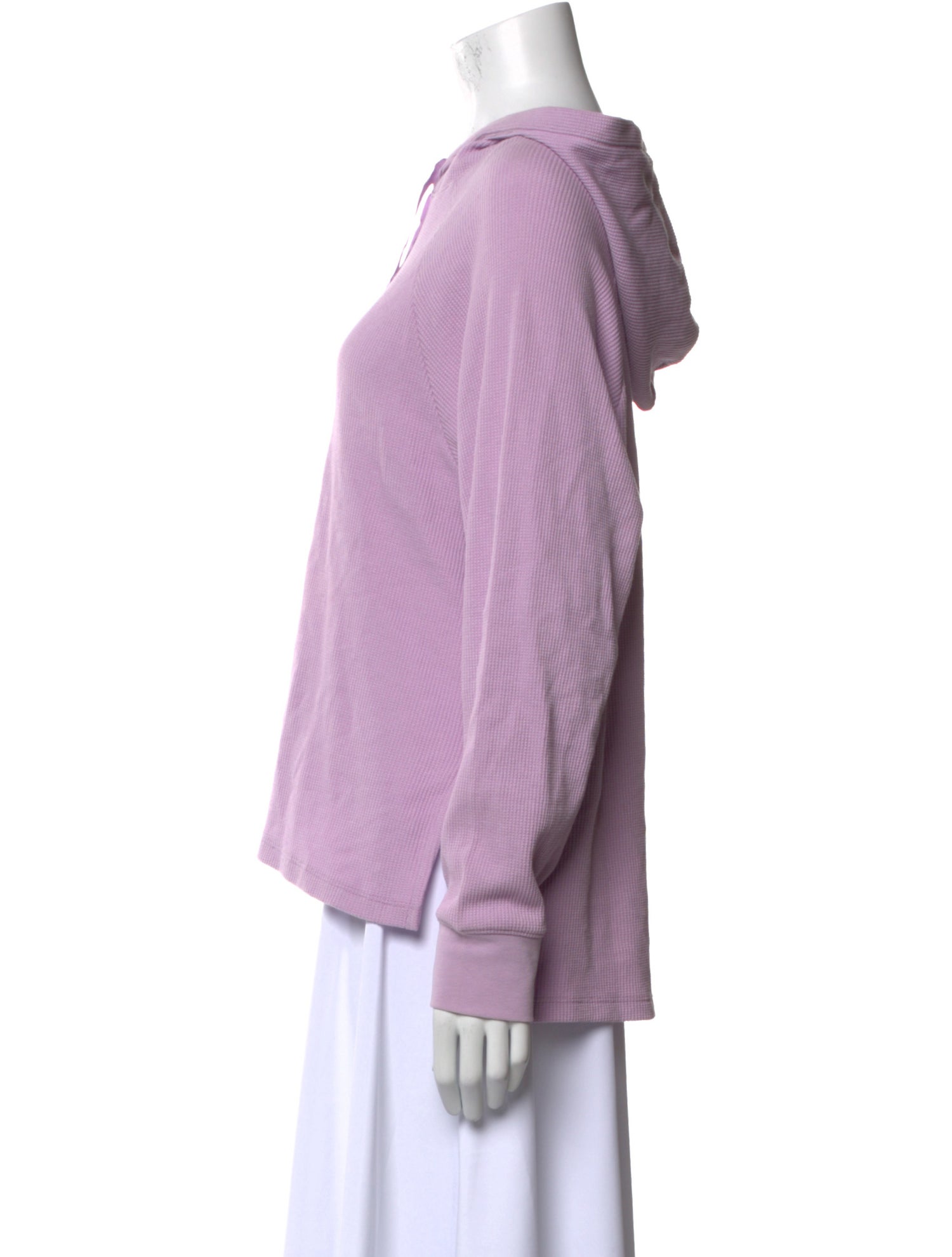 LoveShackFancy V-Neck Long Sleeve Sweatshirt