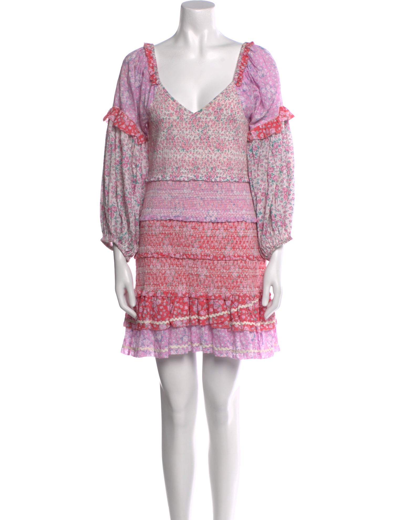 LoveShackFancy Printed Mini Dress