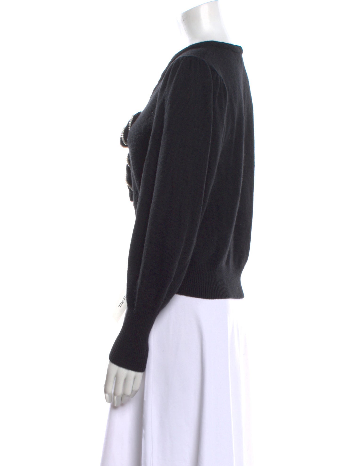 LoveShackFancy Graphic Print V-Neck Sweater