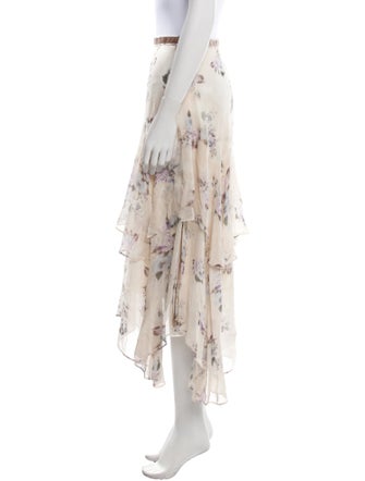 LoveShackFancy Silk Midi Length Skirt