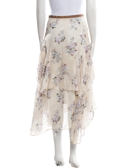 LoveShackFancy Silk Midi Length Skirt