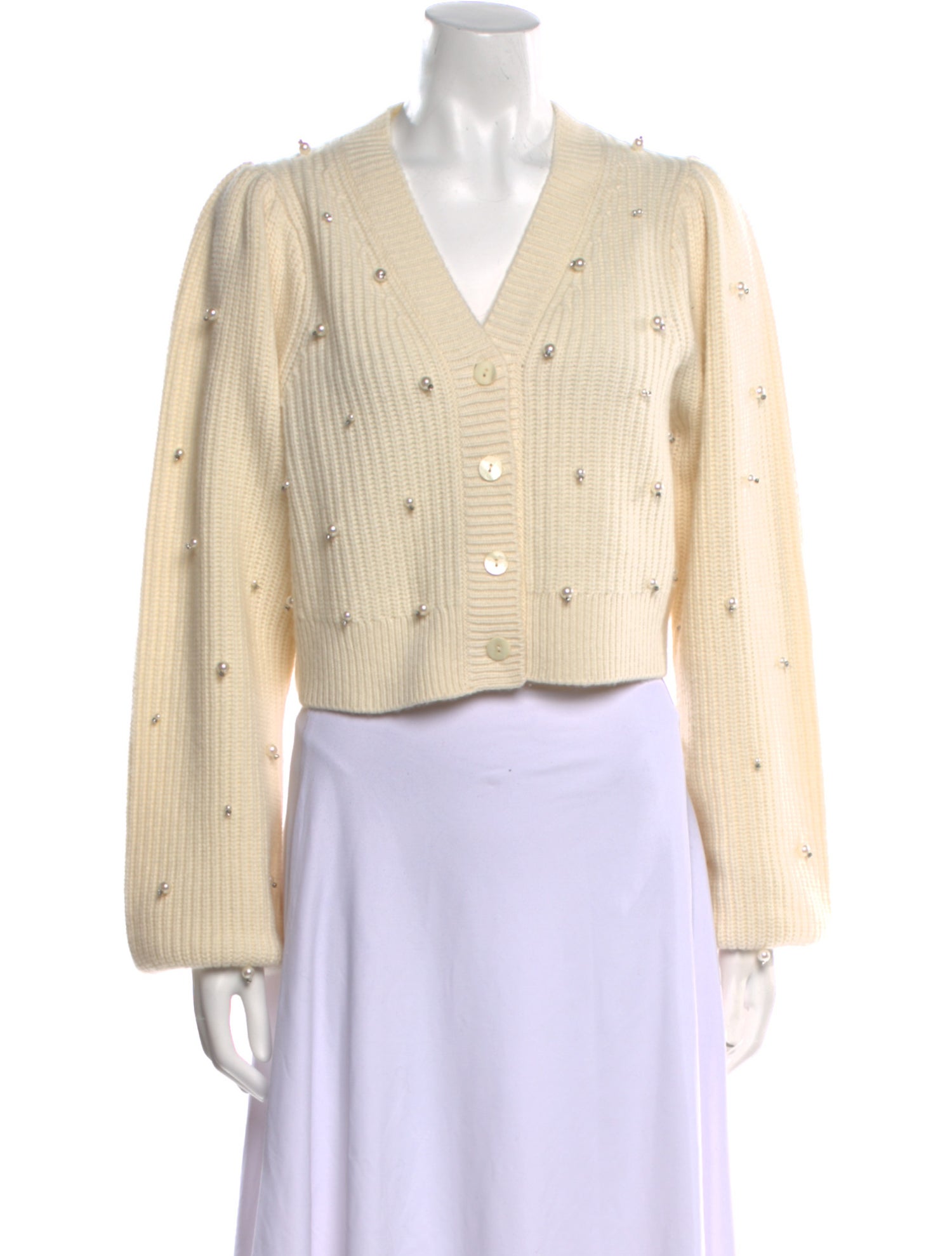 LoveShackFancy Wool V-Neck Sweater