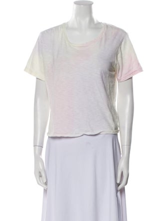 LoveShackFancy Scoop Neck Short Sleeve T-Shirt