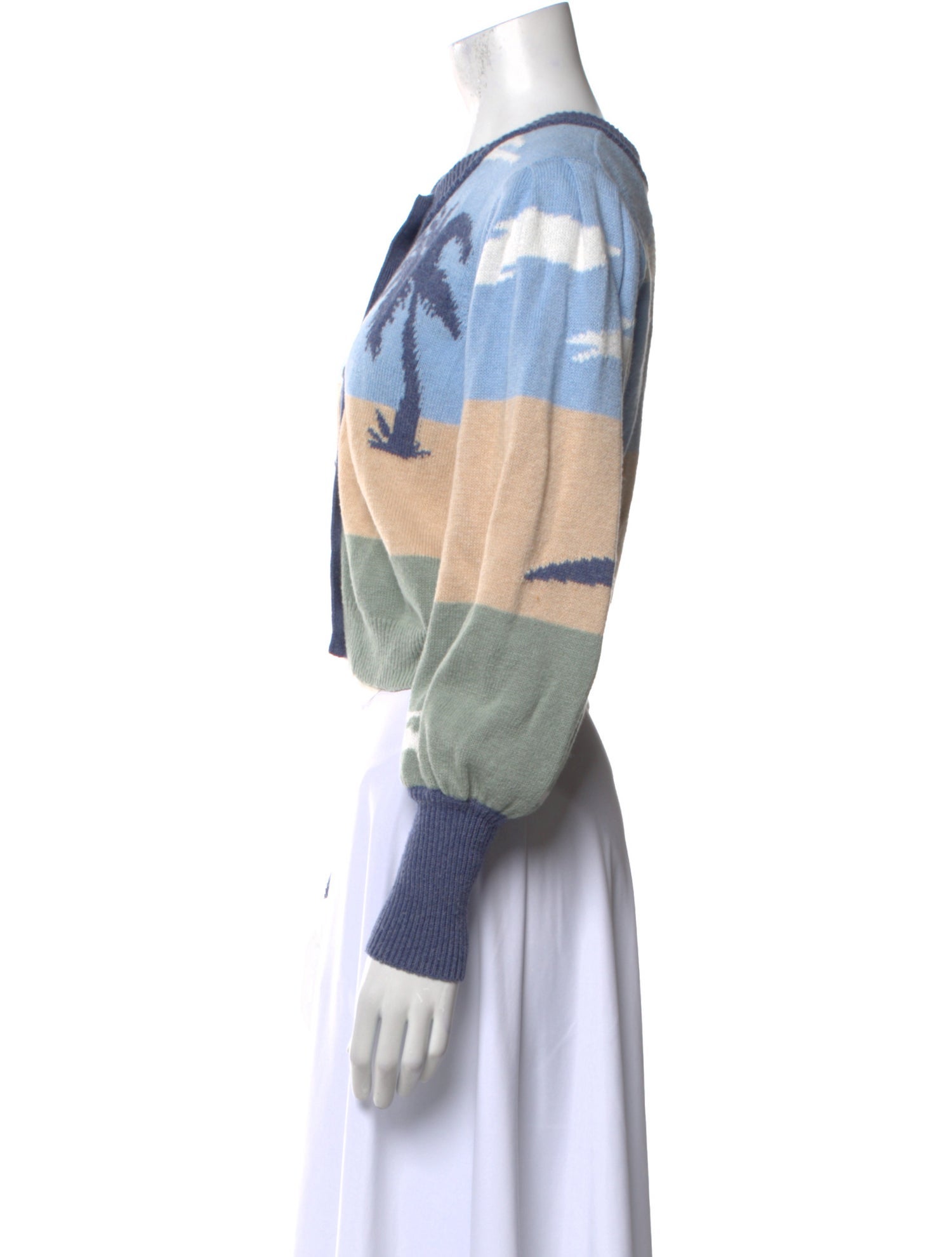 LoveShackFancy Printed Crew Neck Sweater