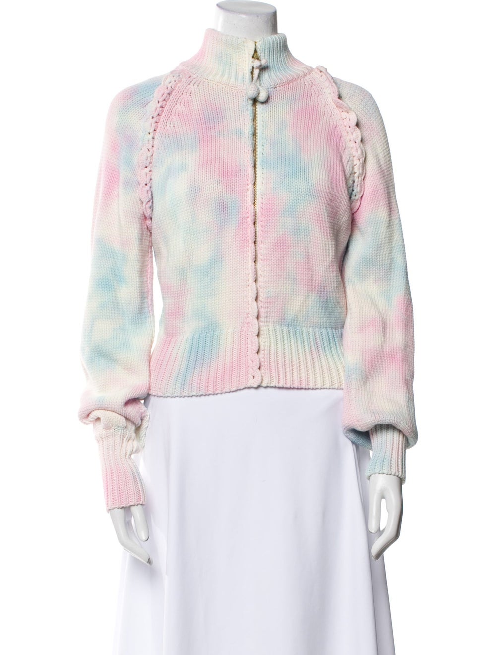 LoveShackFancy Jacket Pink Striped Scalloped & Po… - image 1