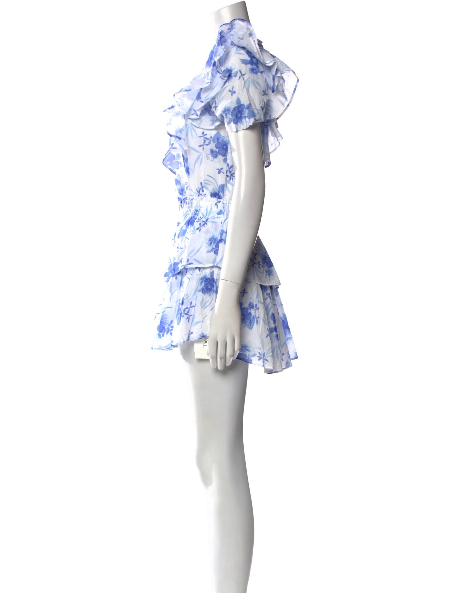 LoveShackFancy Floral Print Mini Dress