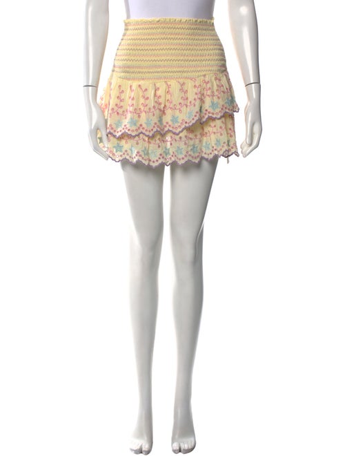LoveShackFancy Patterned Mini Skirt