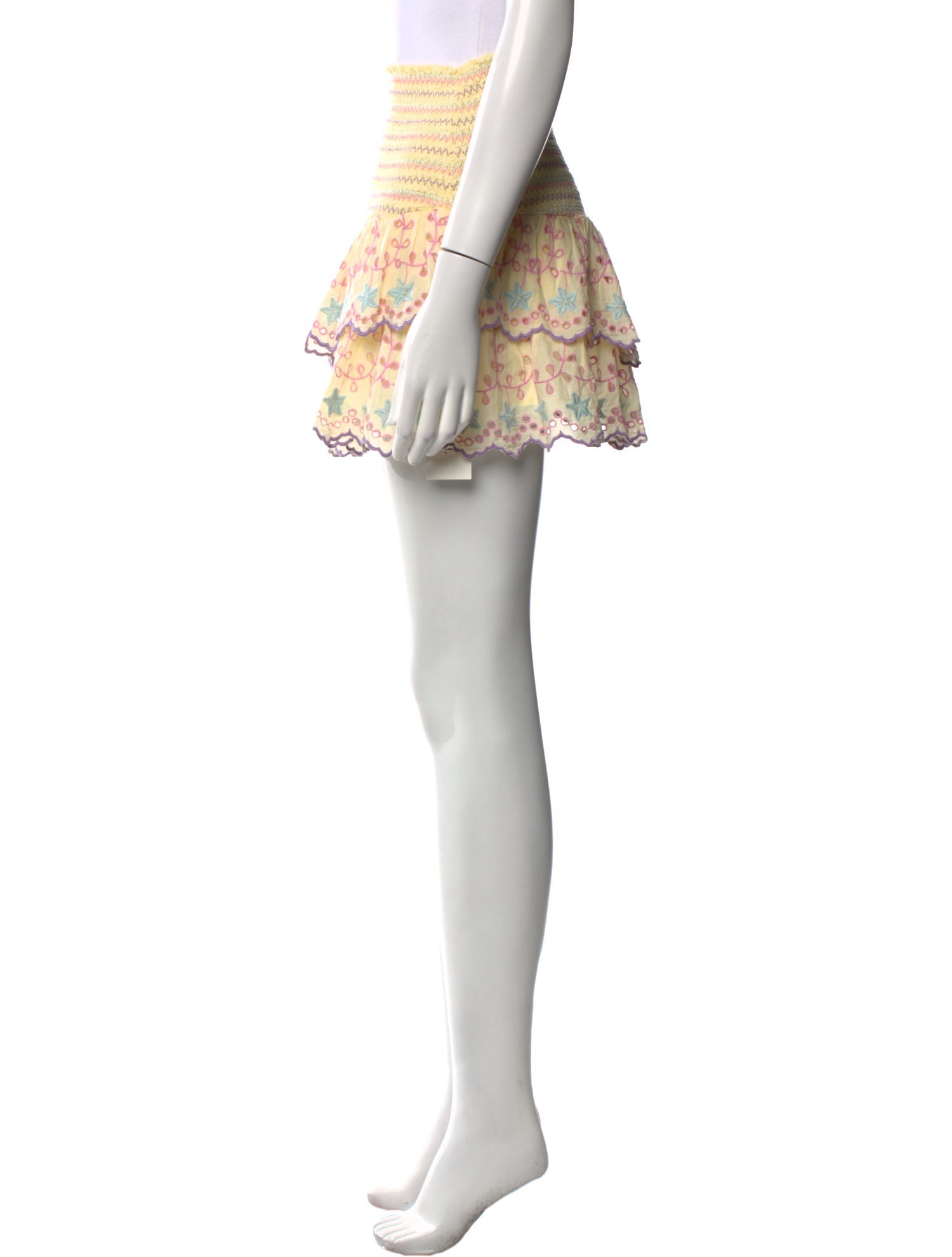 LoveShackFancy Patterned Mini Skirt