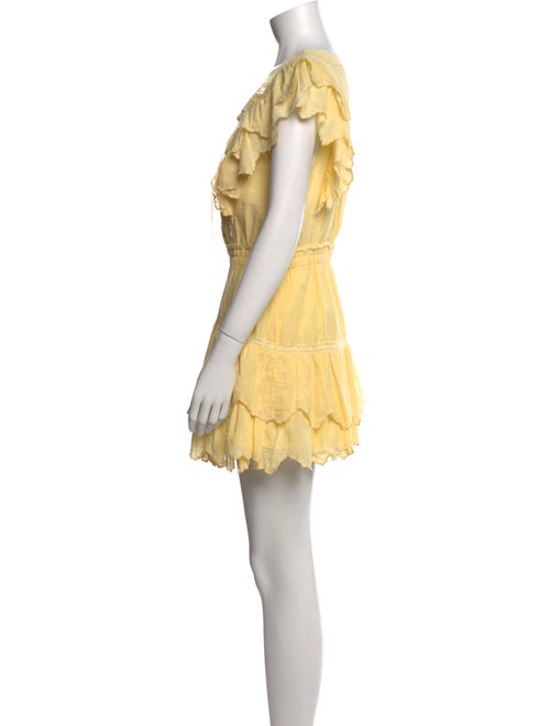 LoveShackFancy V-Neck Mini Dress