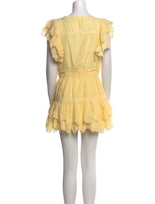 LoveShackFancy V-Neck Mini Dress