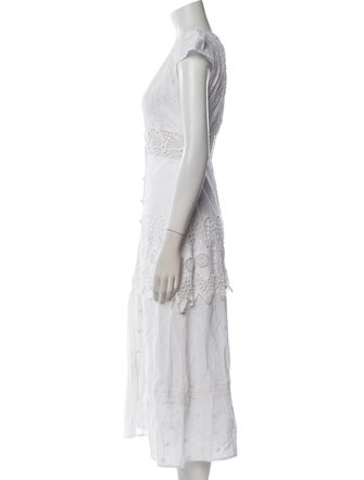 LoveShackFancy Lace Pattern Midi Length Dress