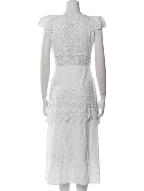 LoveShackFancy Lace Pattern Midi Length Dress