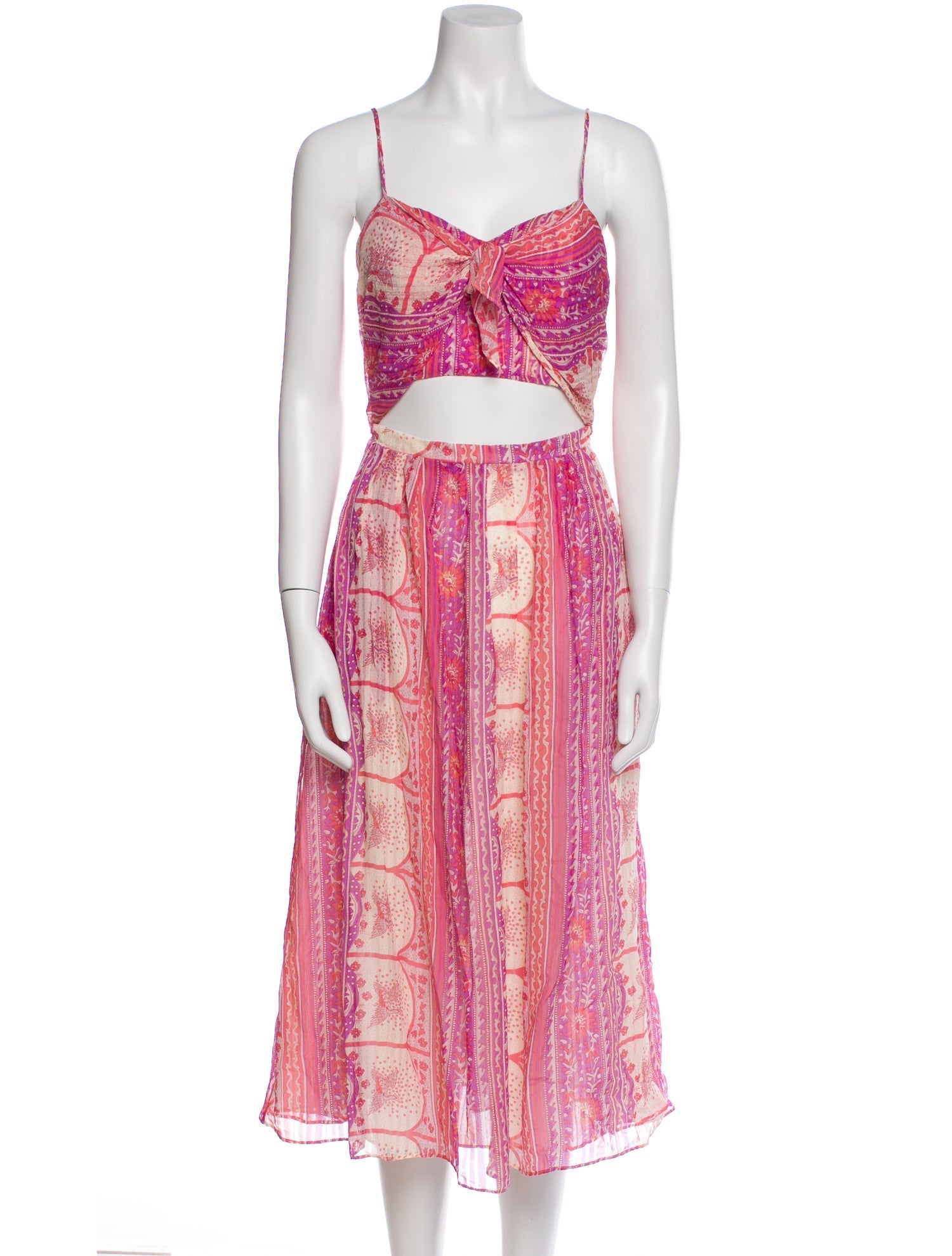 LoveShackFancy Silk Midi Length Dress