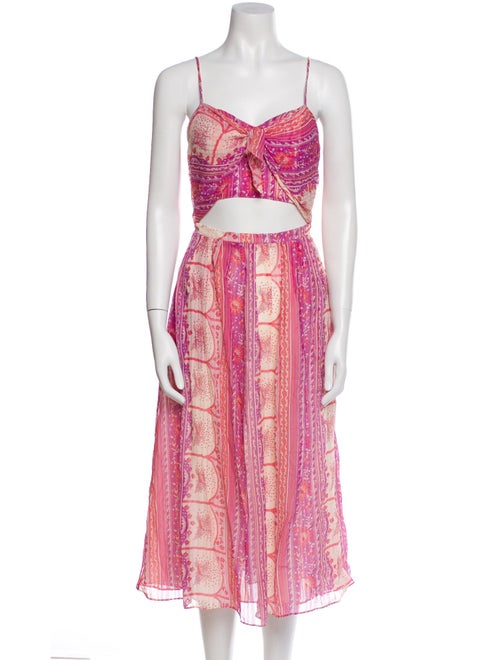 LoveShackFancy Silk Midi Length Dress