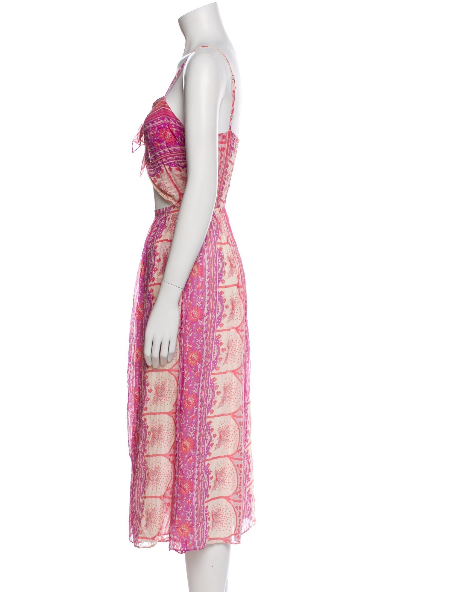 LoveShackFancy Silk Midi Length Dress