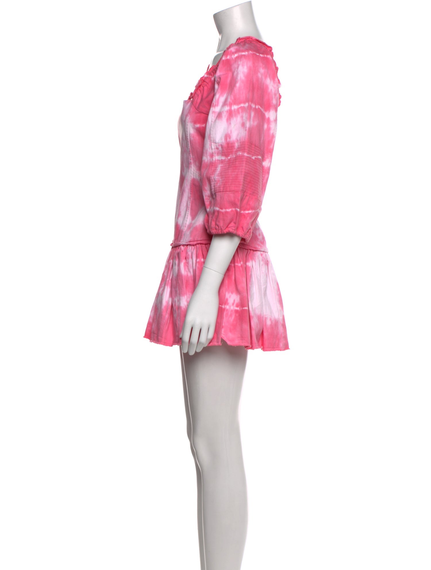 LoveShackFancy Tie-Dye Print Mini Dress