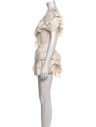 LoveShackFancy V-Neck Mini Dress