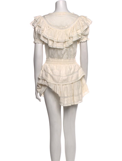 LoveShackFancy V-Neck Mini Dress