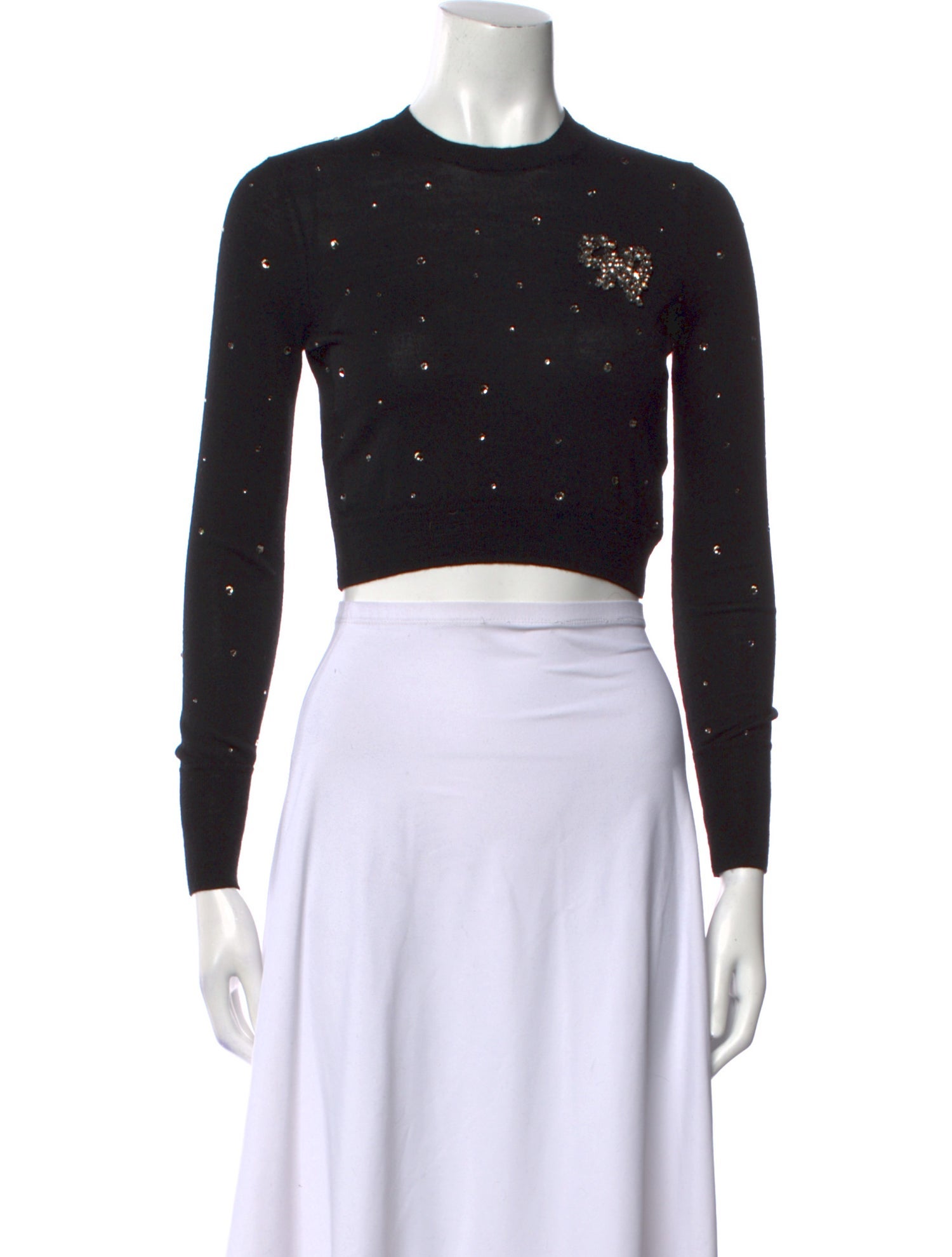 LoveShackFancy Wool Crew Neck Sweater