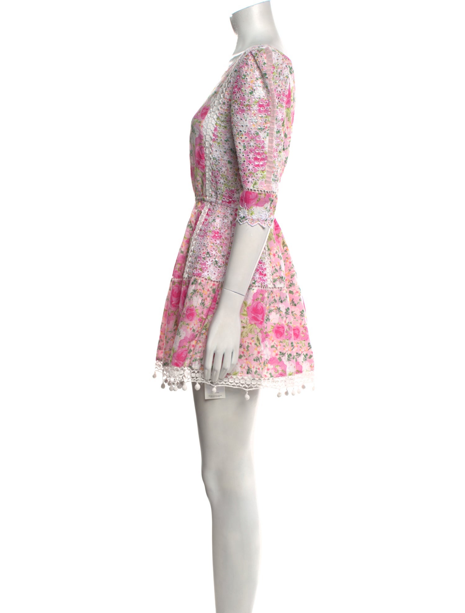 LoveShackFancy Floral Print Mini Dress