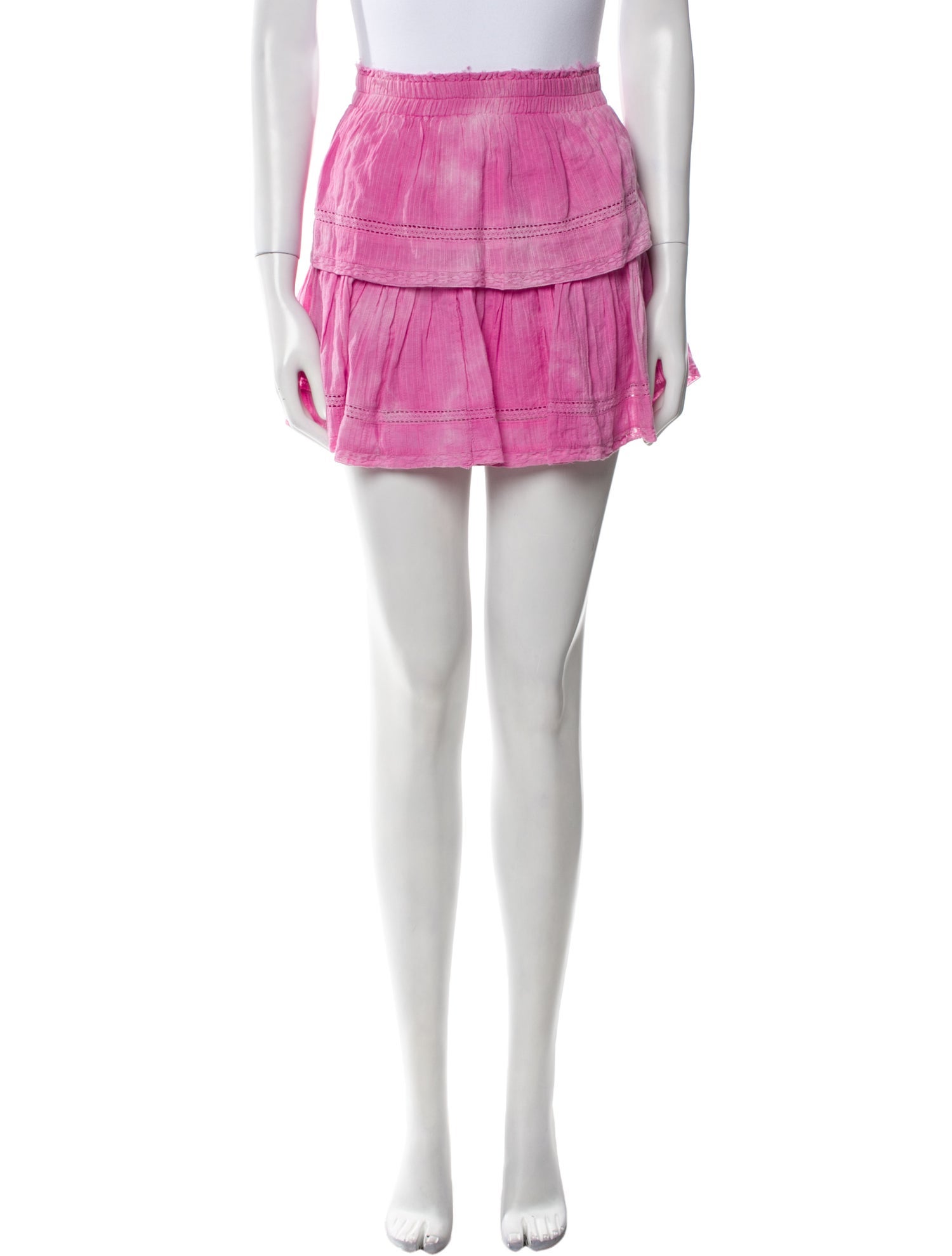 LoveShackFancy Ruffle Embellishment Mini Skirt