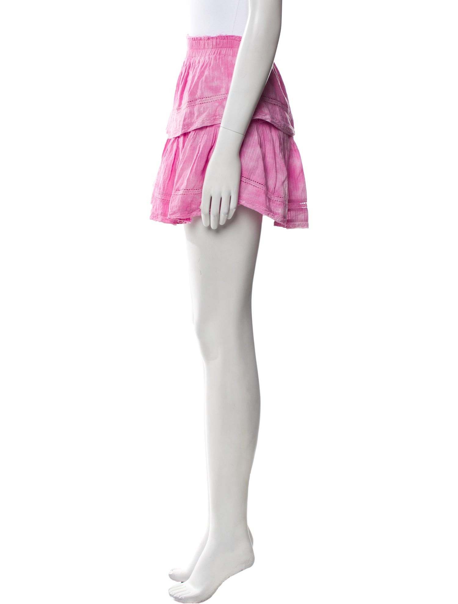 LoveShackFancy Ruffle Embellishment Mini Skirt