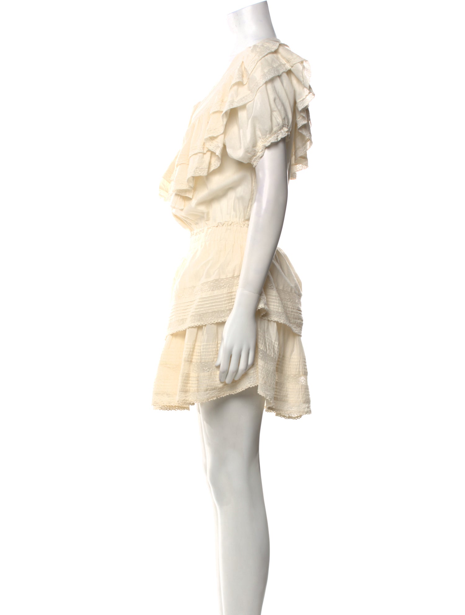 LoveShackFancy Scoop Neck Mini Dress