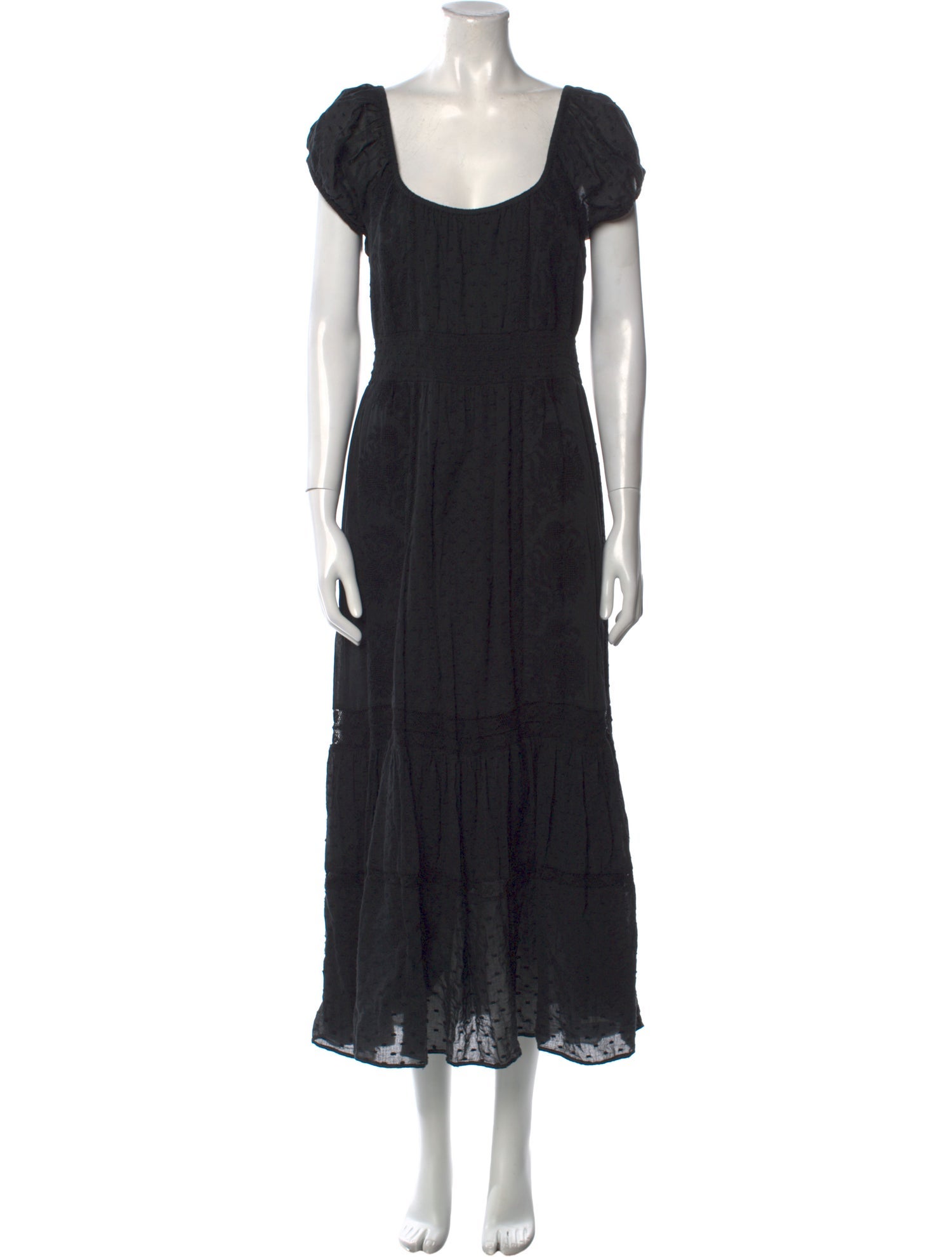 LoveShackFancy Scoop Neck Long Dress