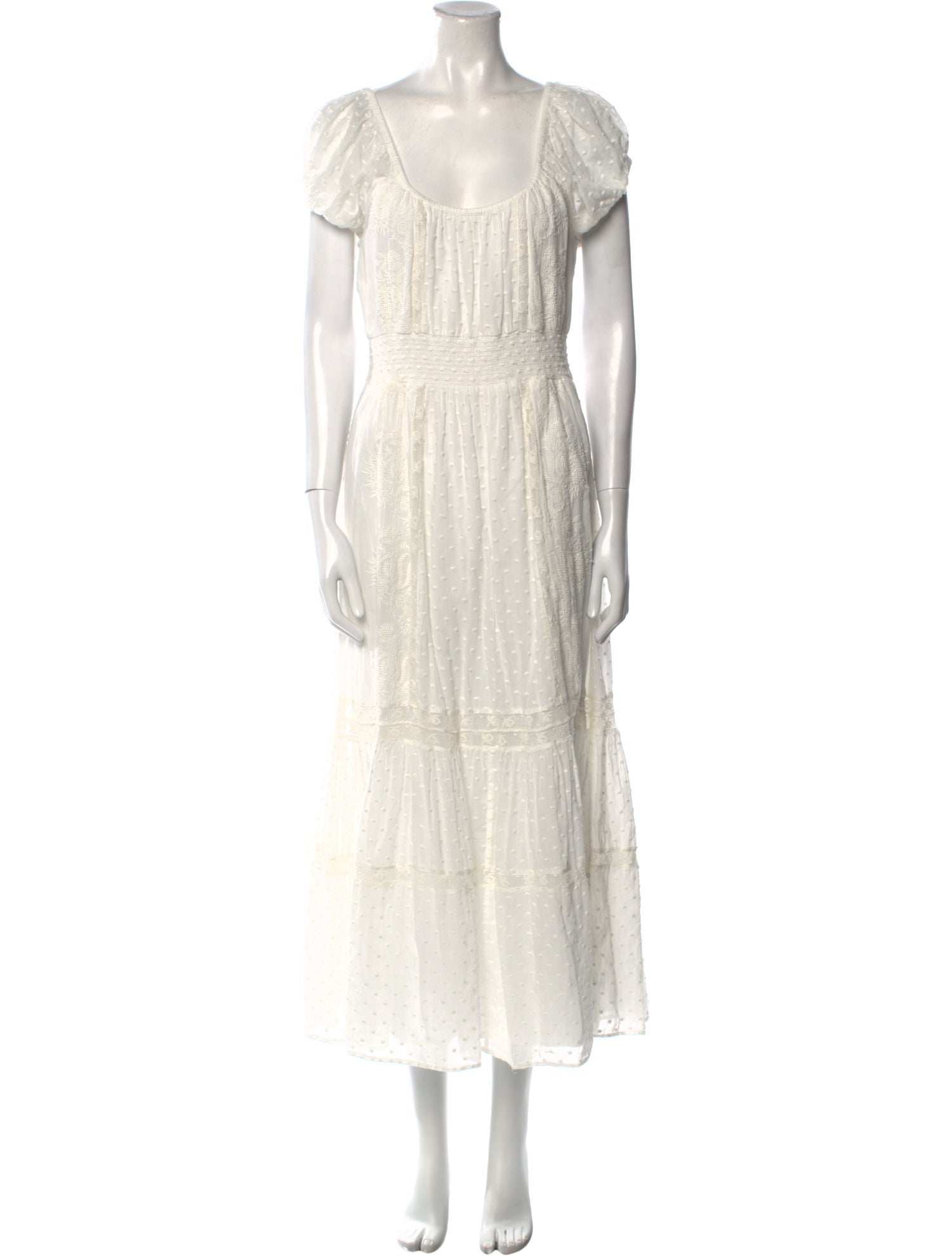 LoveShackFancy Scoop Neck Long Dress