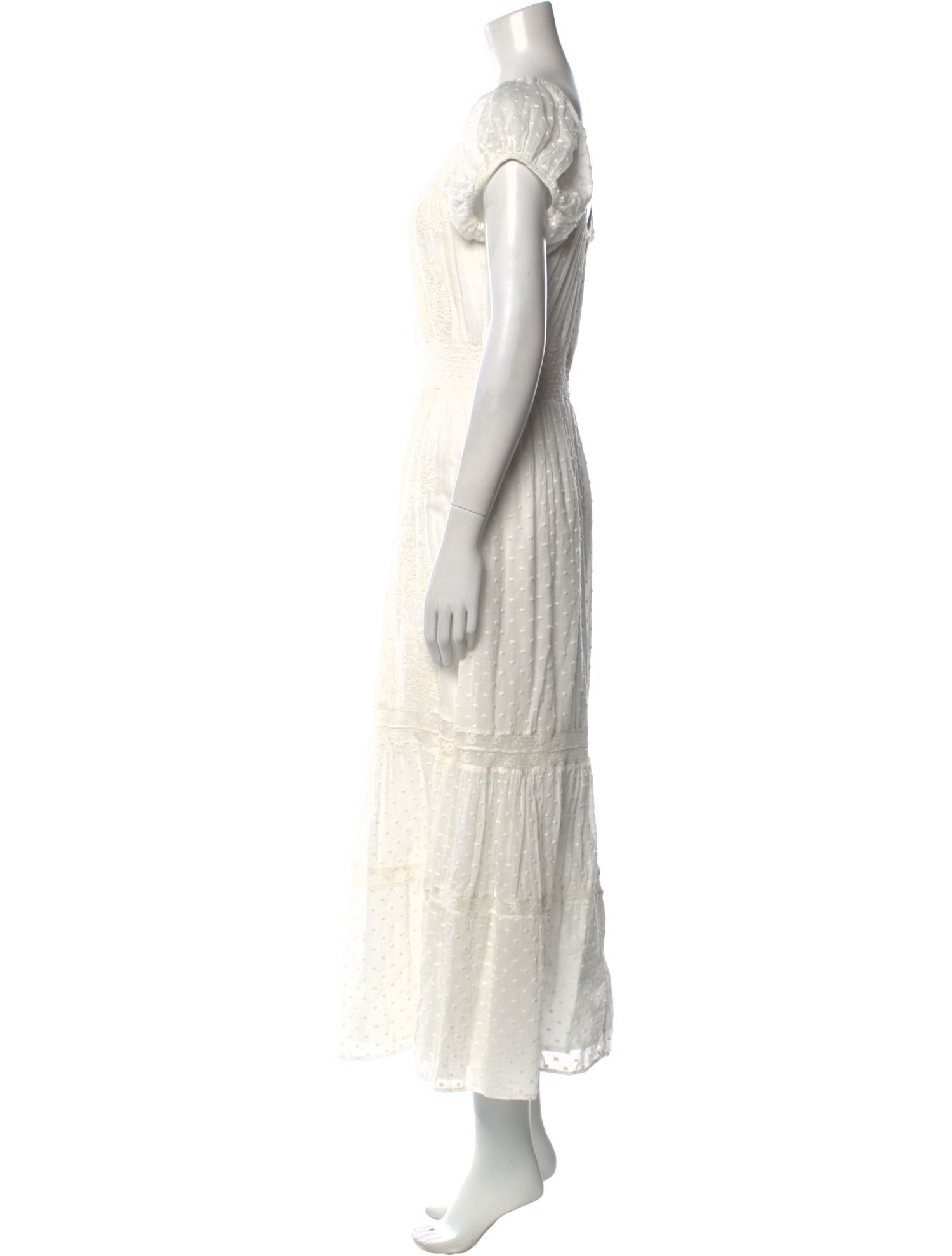 LoveShackFancy Scoop Neck Long Dress