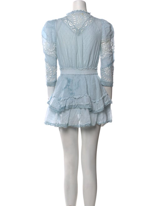 LoveShackFancy Crew Neck Mini Dress