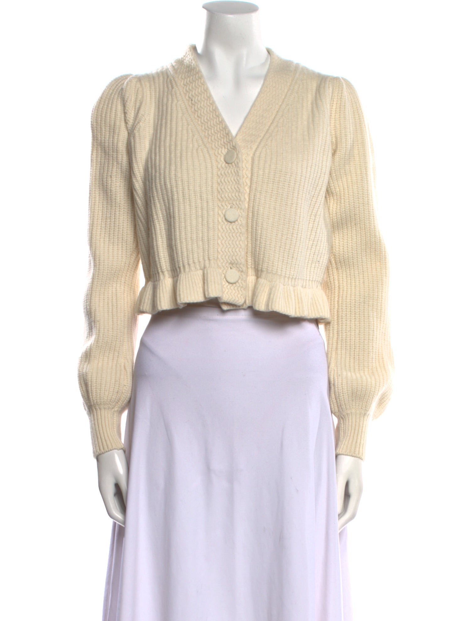 LoveShackFancy Wool V-Neck Sweater