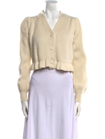 LoveShackFancy Knitwear Wool V-Neck Sweater M