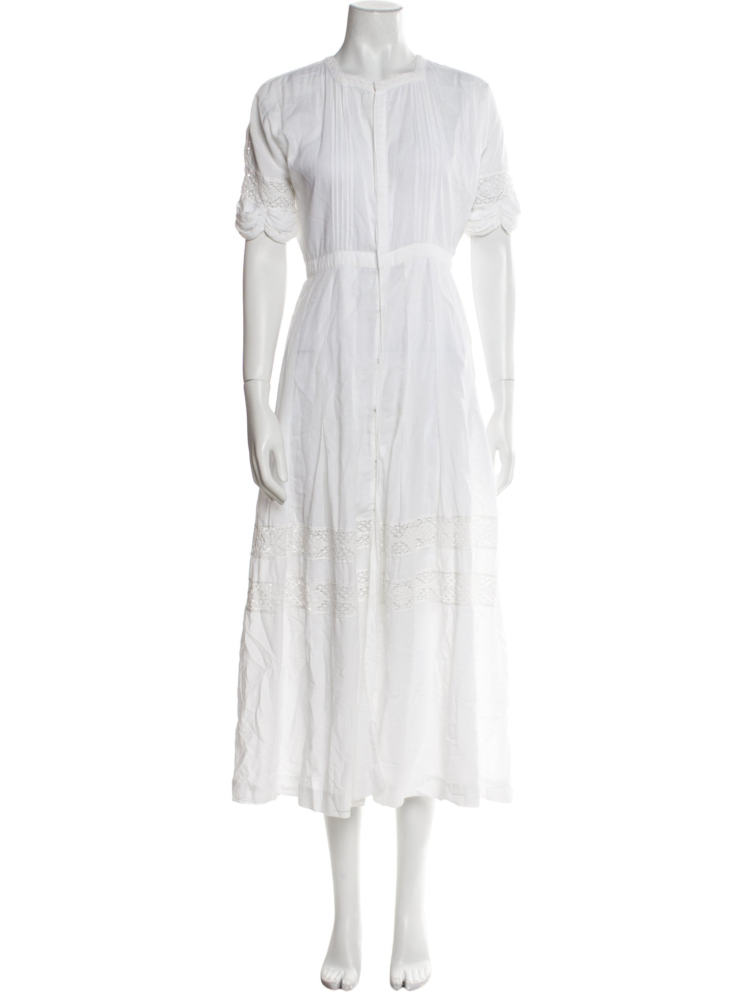 LoveShackFancy Crew Neck Long Dress