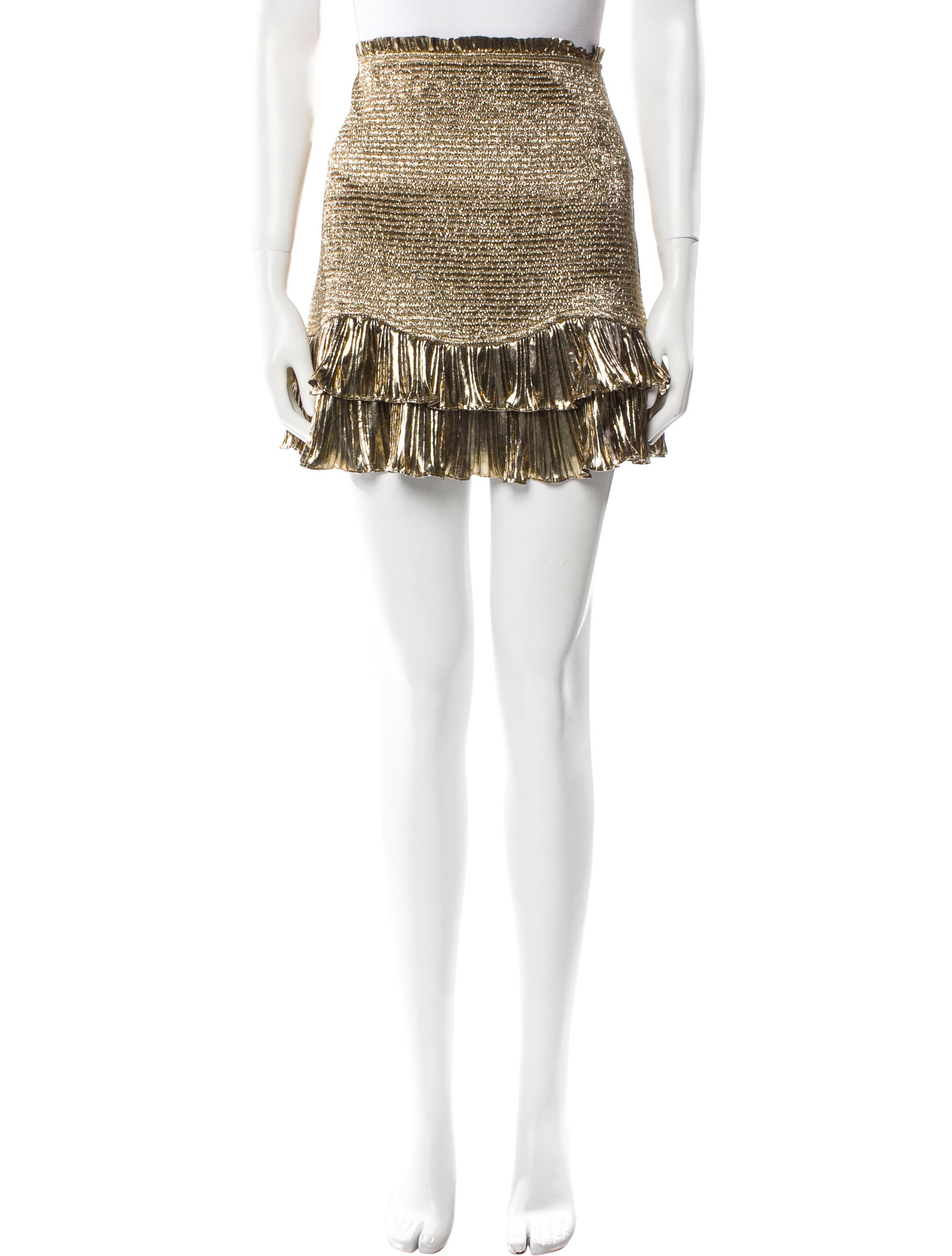 LoveShackFancy Ruffle Embellishment Mini Skirt