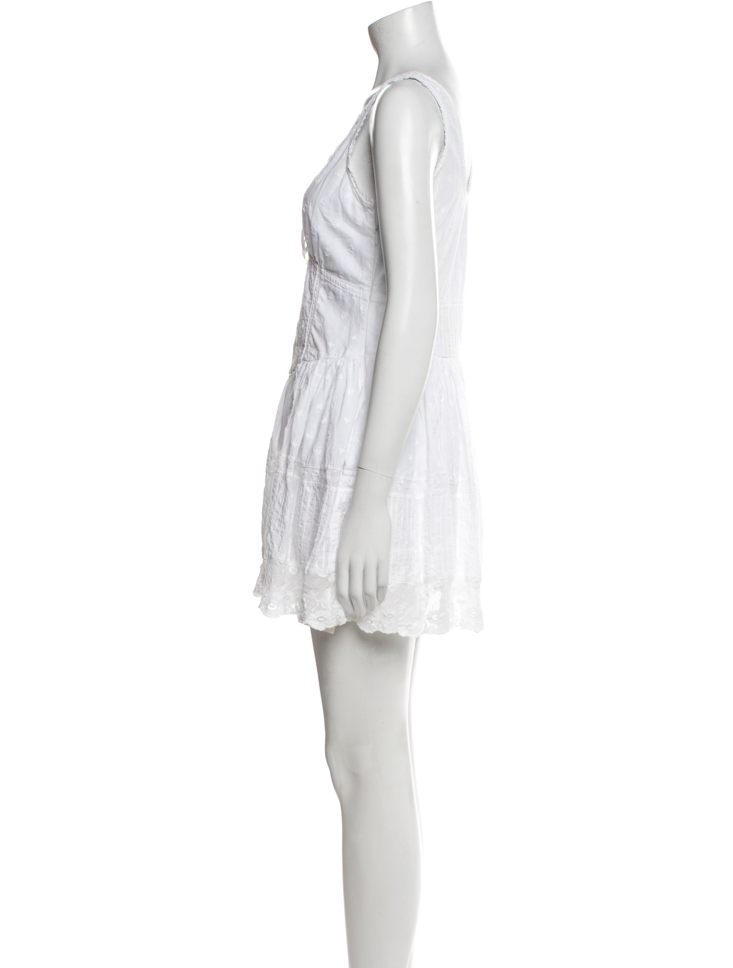 LoveShackFancy Scoop Neck Mini Dress