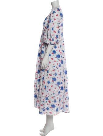 LoveShackFancy Floral Print Long Dress