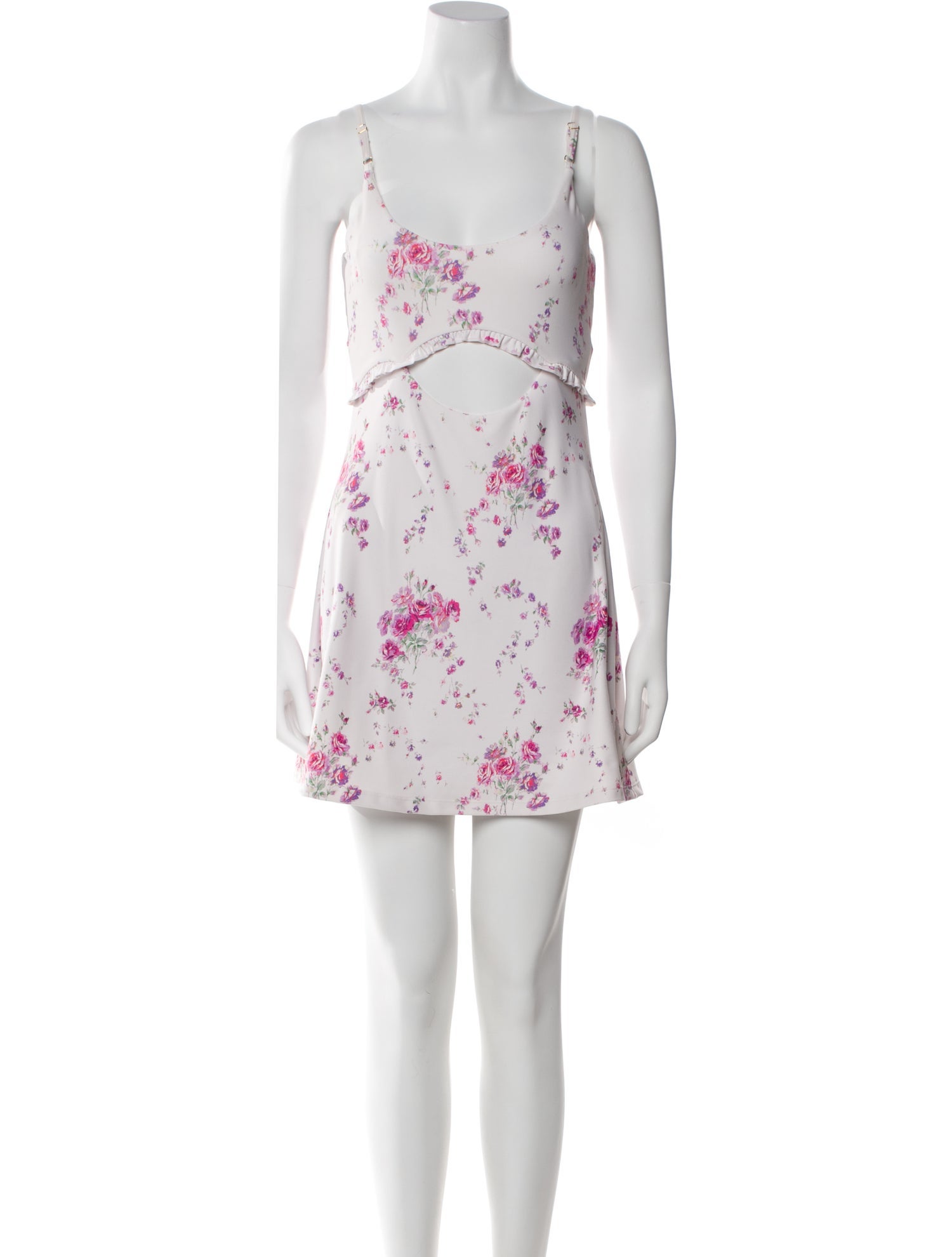 LoveShackFancy Floral Print Mini Dress