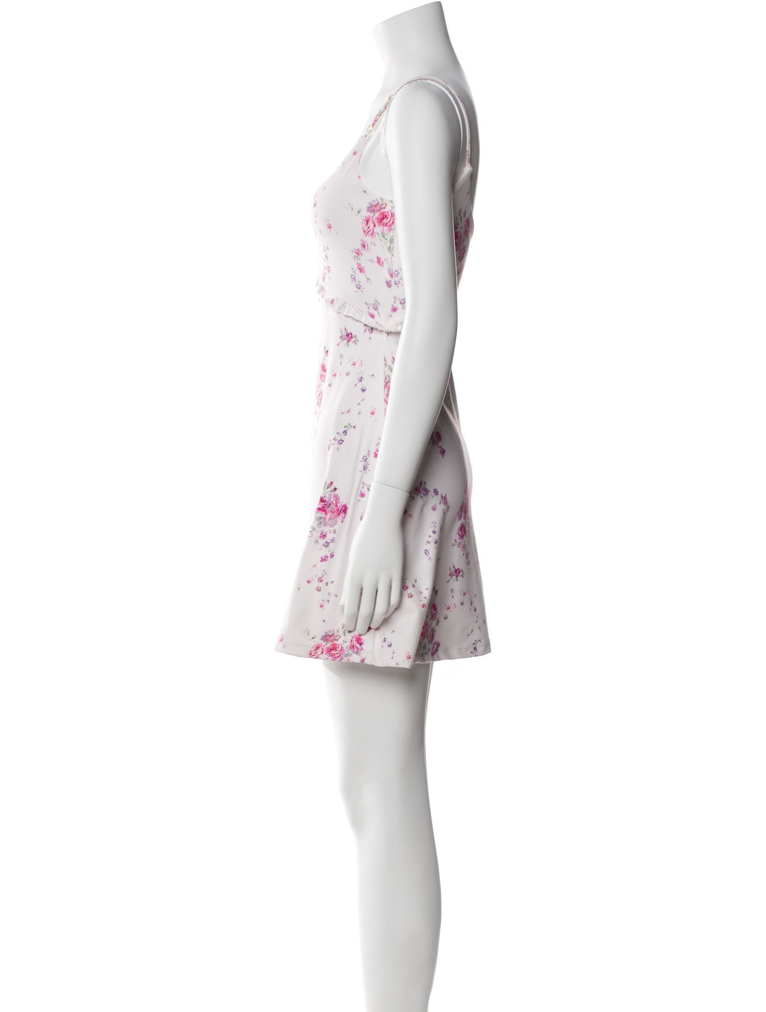 LoveShackFancy Floral Print Mini Dress