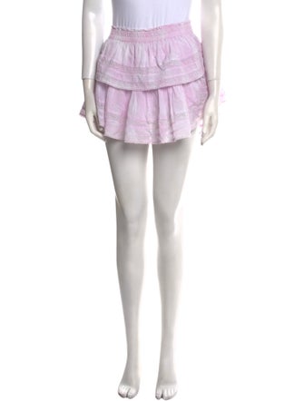 LoveShackFancy Pleated Accents Mini Skirt