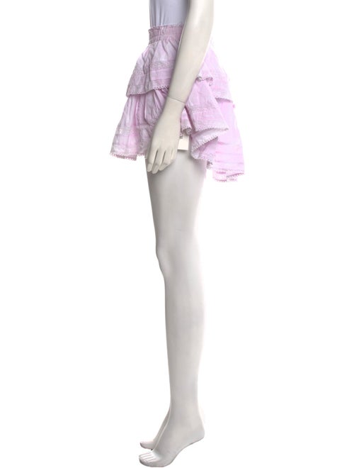 LoveShackFancy Pleated Accents Mini Skirt