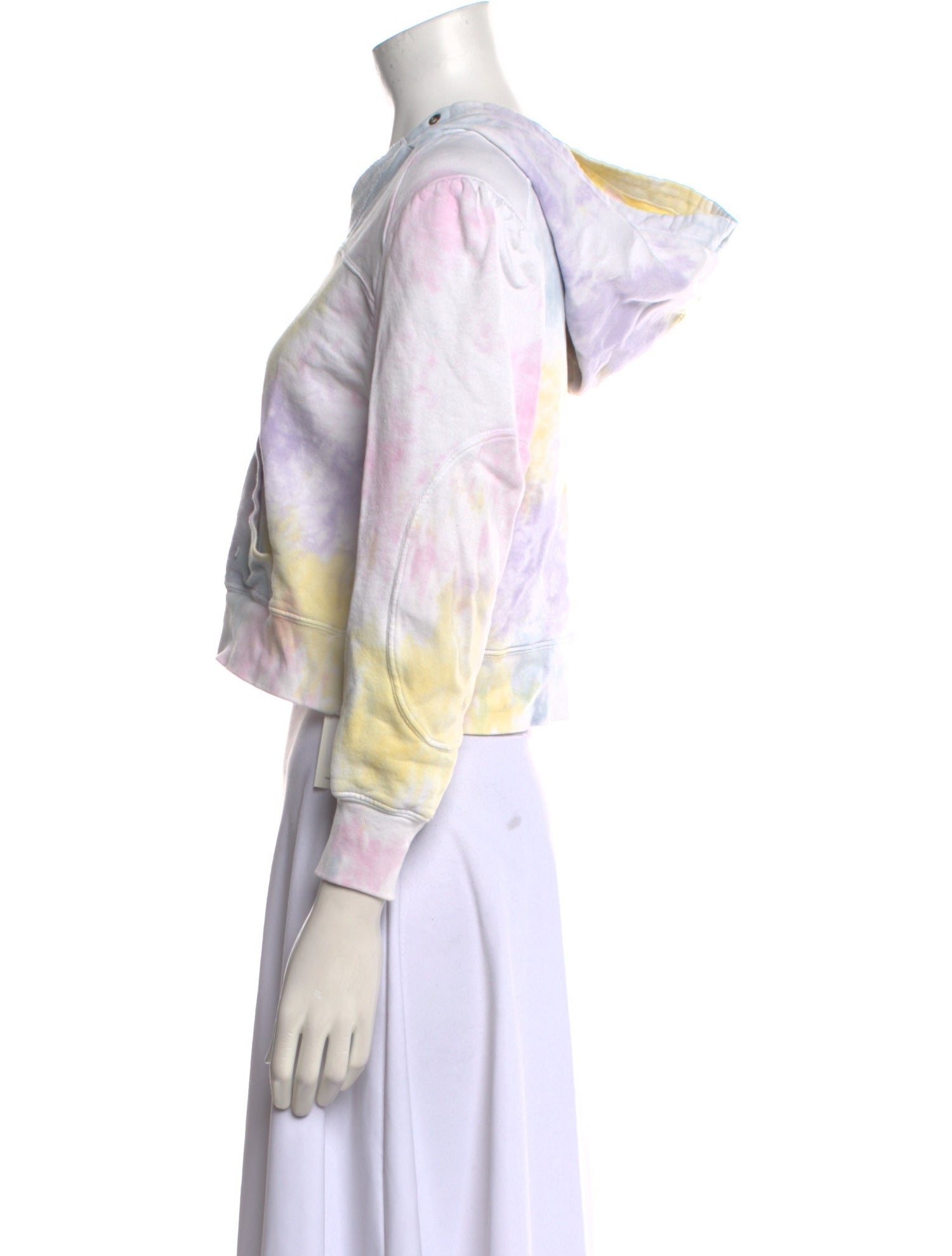 LoveShackFancy Tie-Dye Print Crew Neck Crop Top