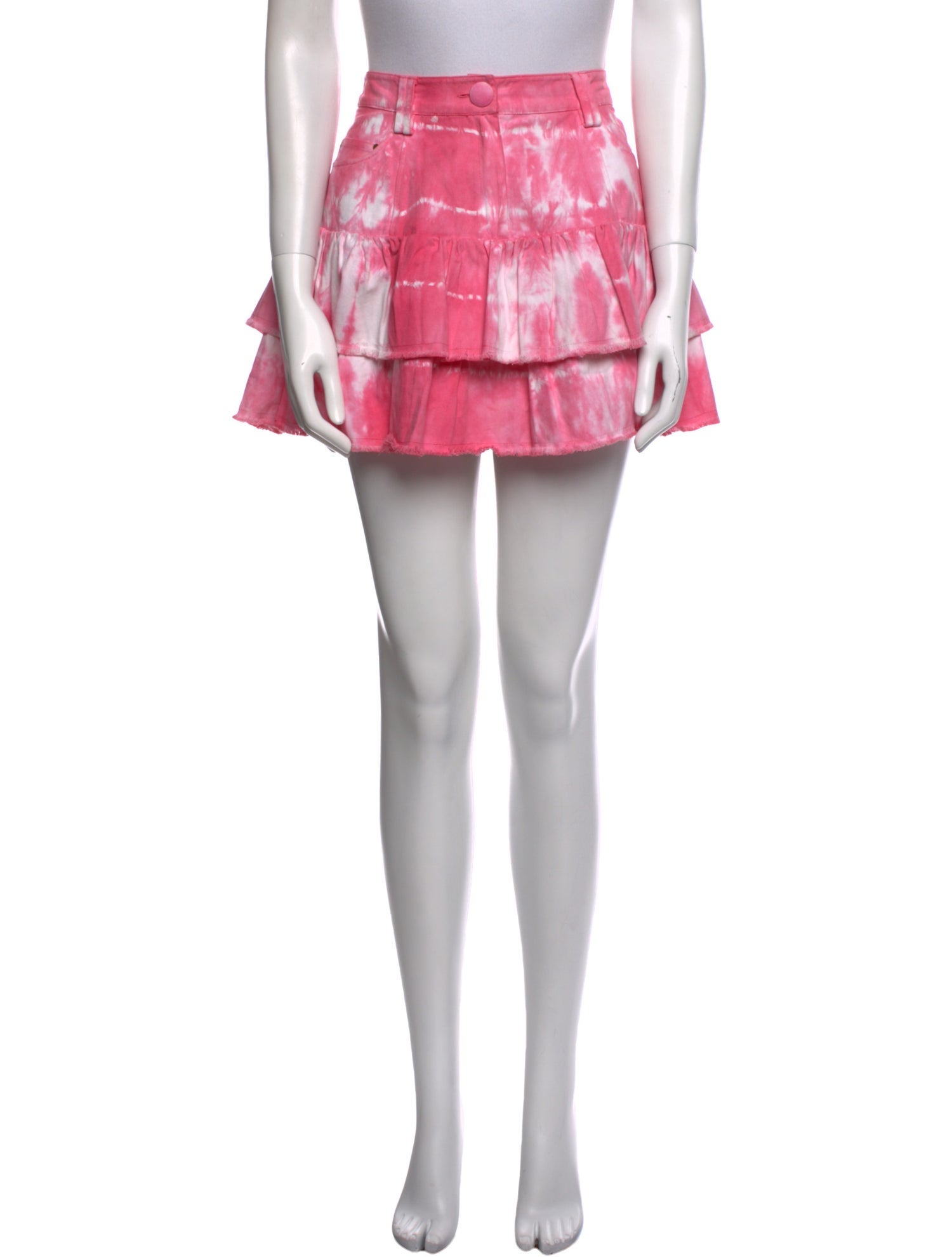 LoveShackFancy Tie-Dye Print Mini Skirt