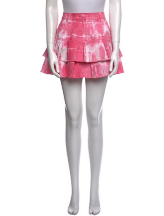 LoveShackFancy Tie-Dye Print Mini Skirt
