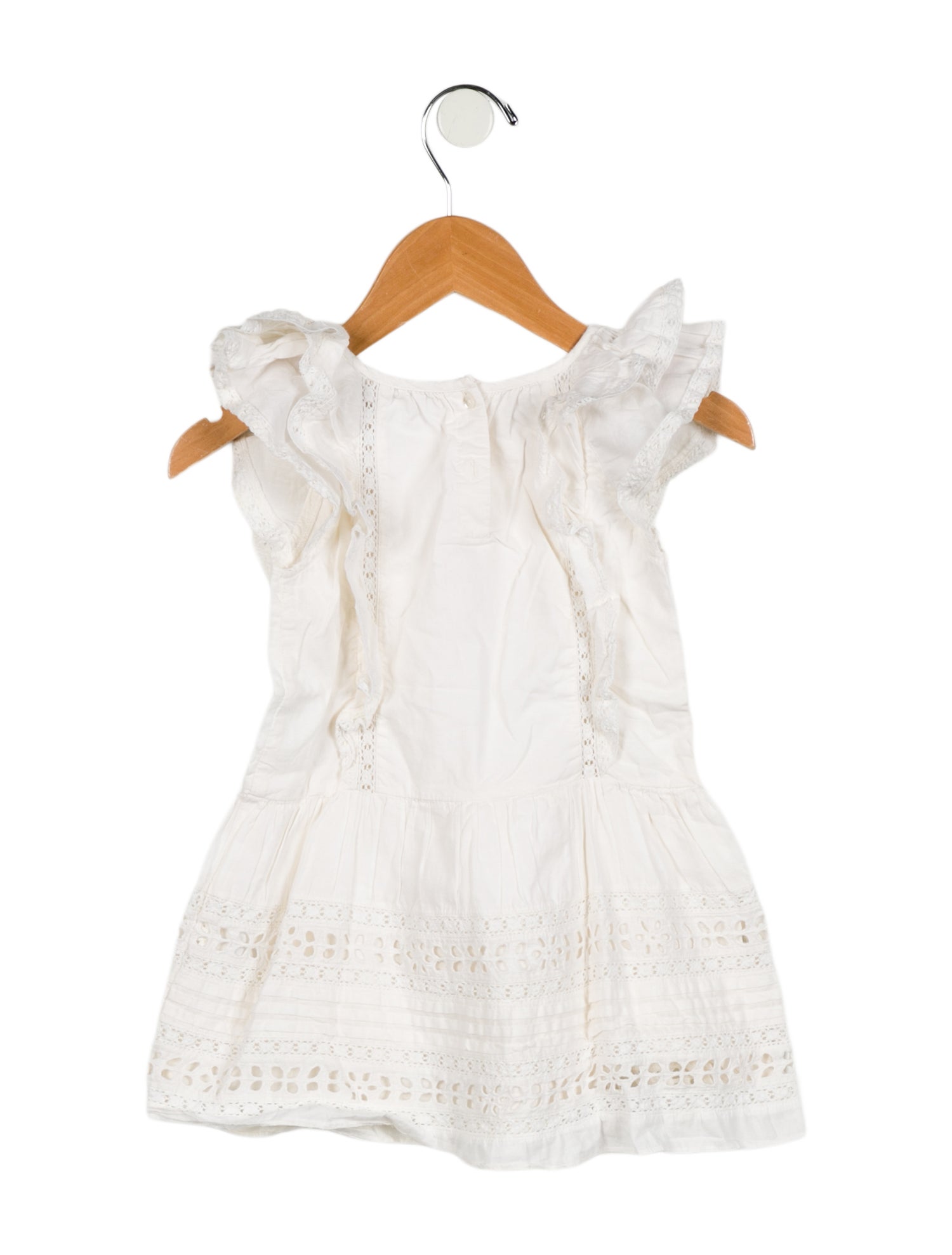 LoveShackFancy Toddler Girls' Lace Trim Top