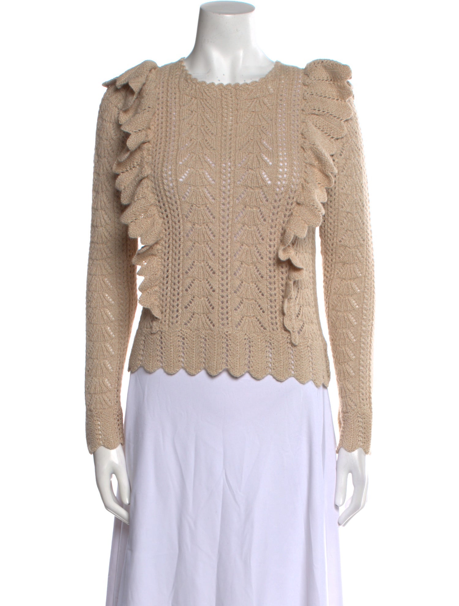 LoveShackFancy Baby Alpaca Scoop Neck Sweater