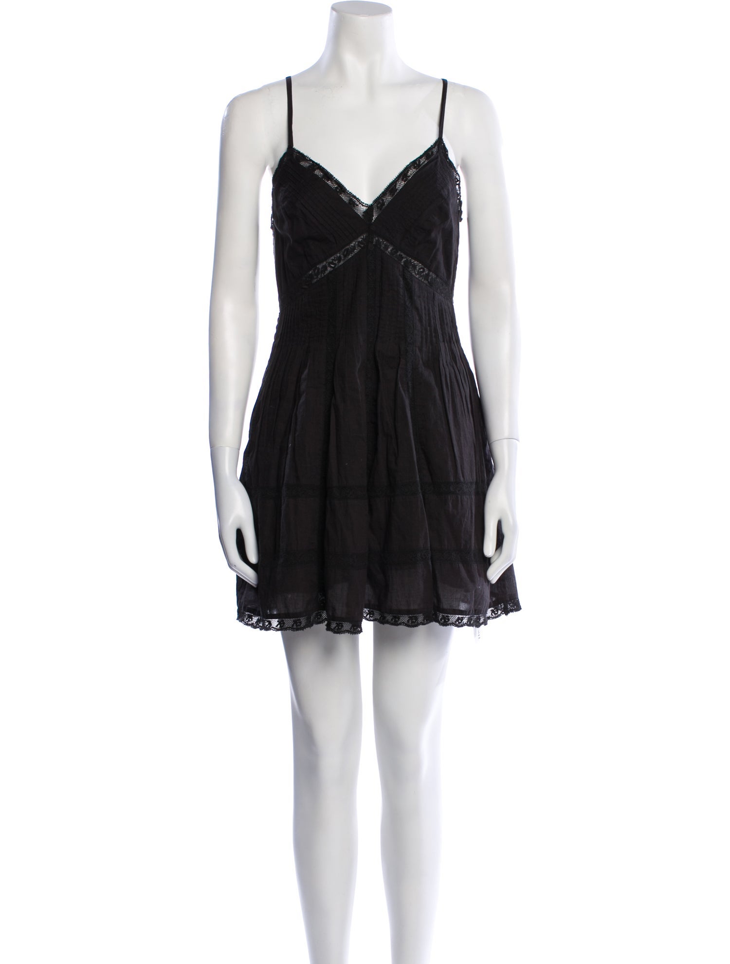 LoveShackFancy V-Neck Mini Dress