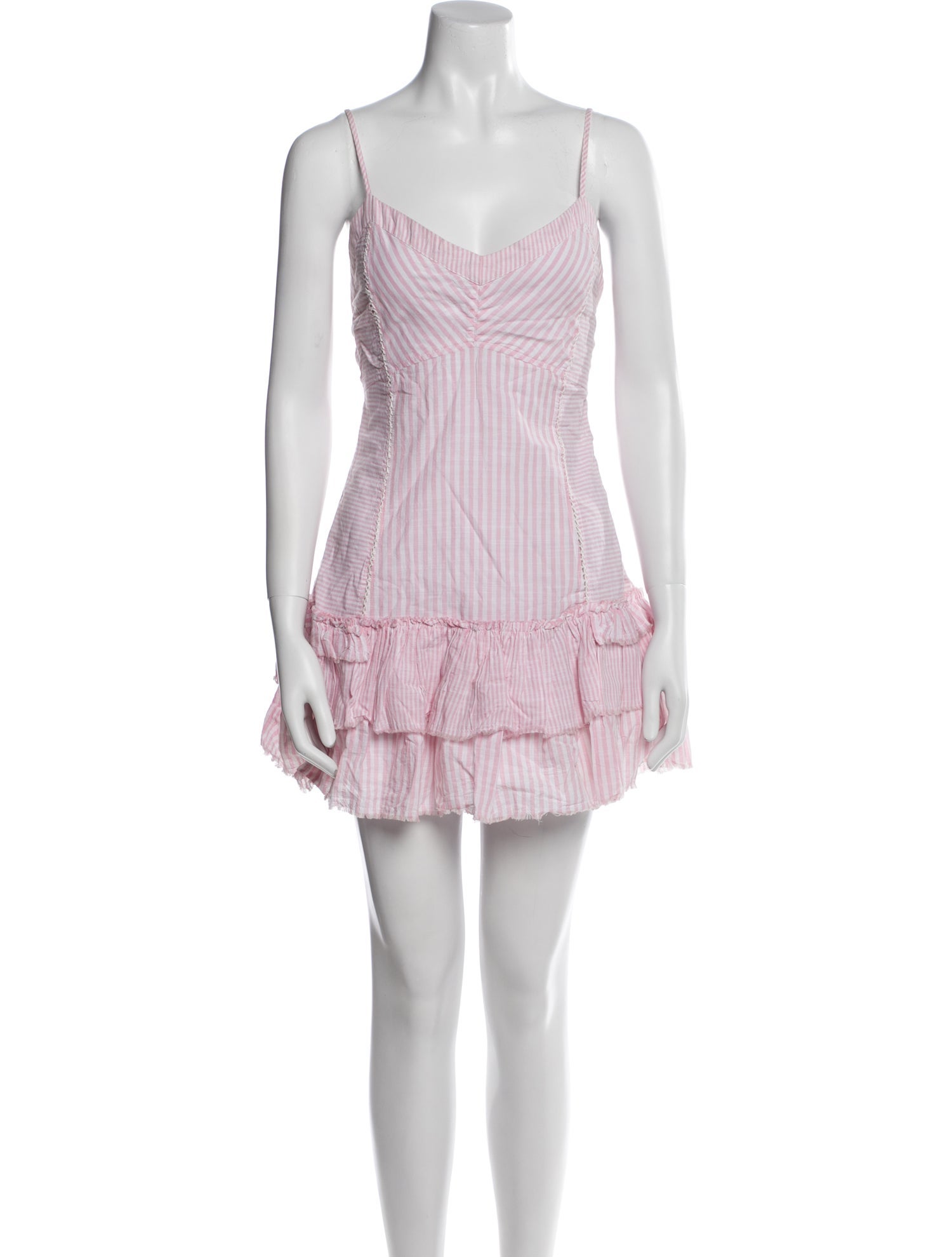 LoveShackFancy Striped Mini Dress