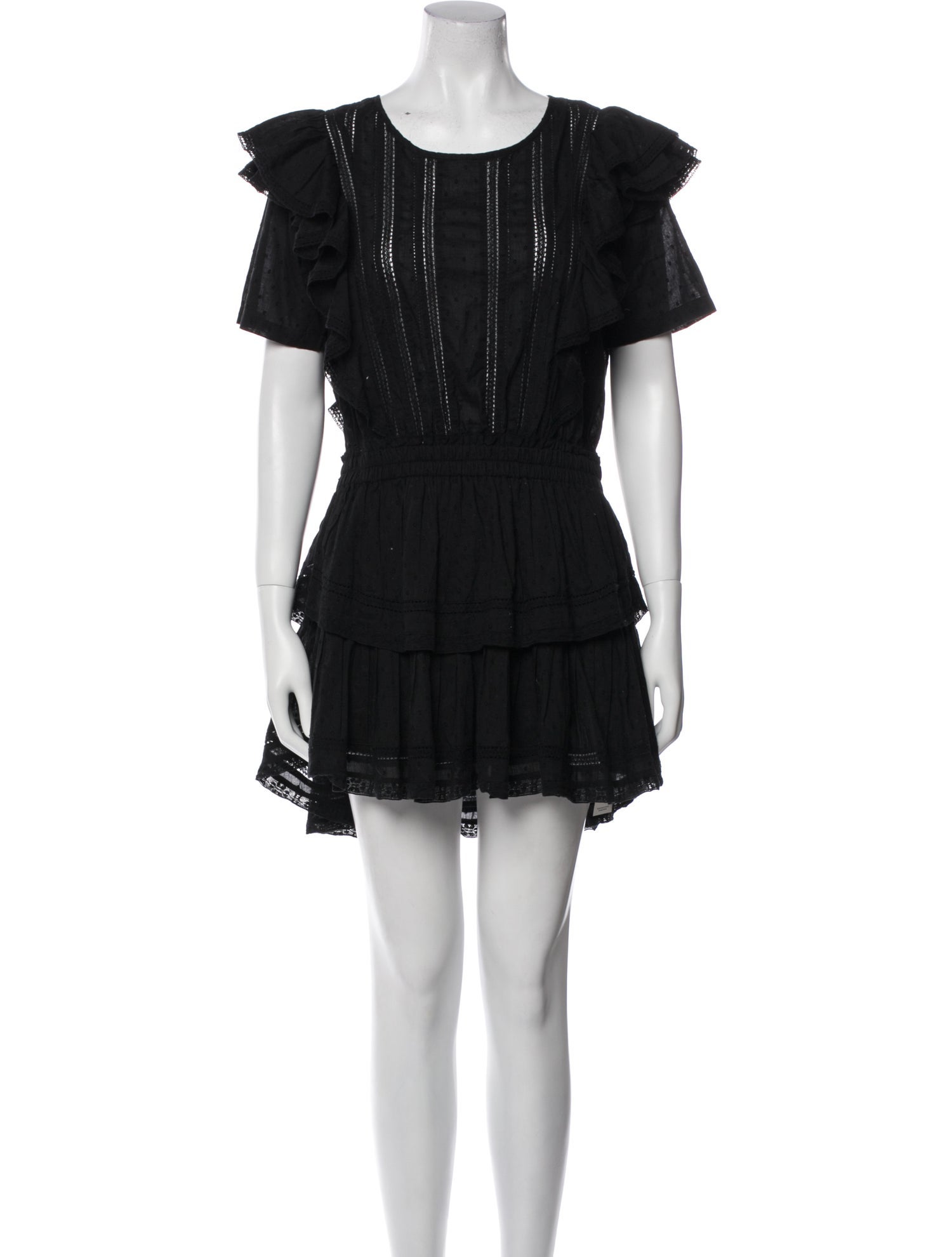 LoveShackFancy Scoop Neck Mini Dress