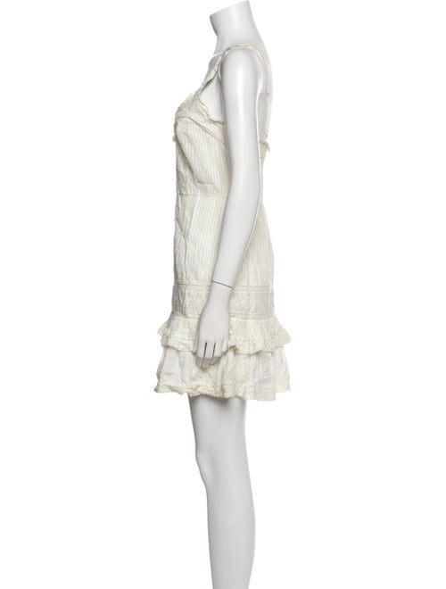 LoveShackFancy V-Neck Mini Dress